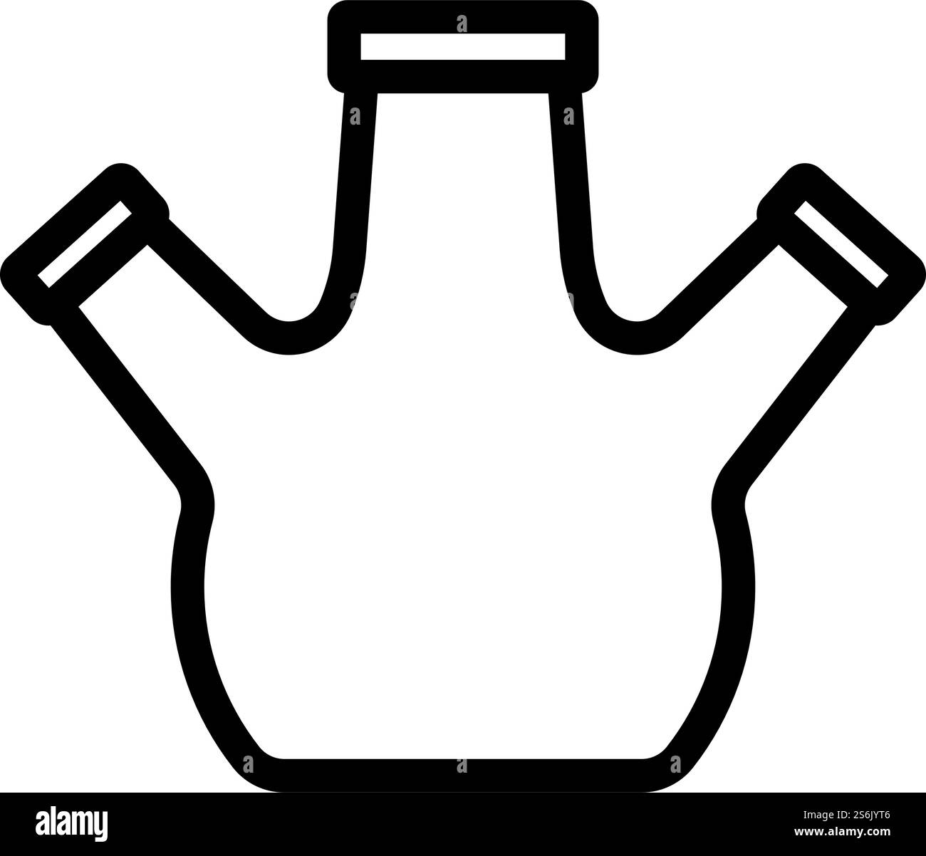 Icon Of Chemistry Round Bottom Flask. Editable Bold Outline Design ...