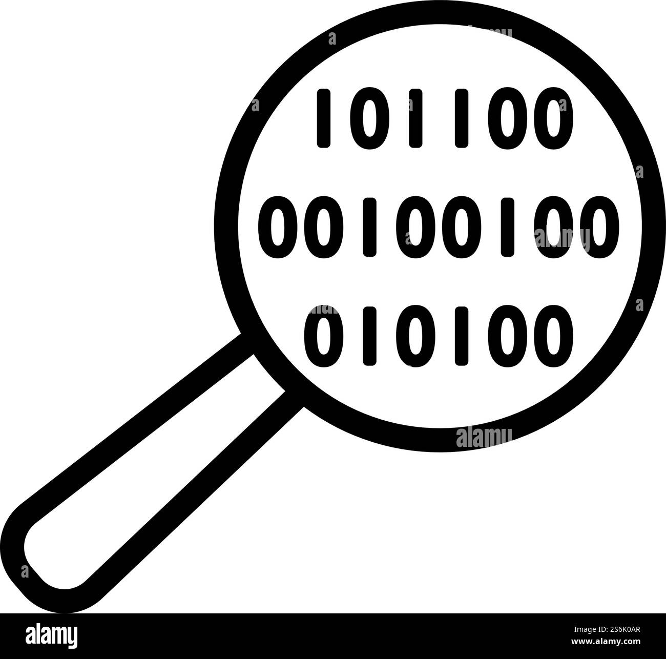 Data Analysing Icon. Editable Bold Outline Design. Vector Illustration ...