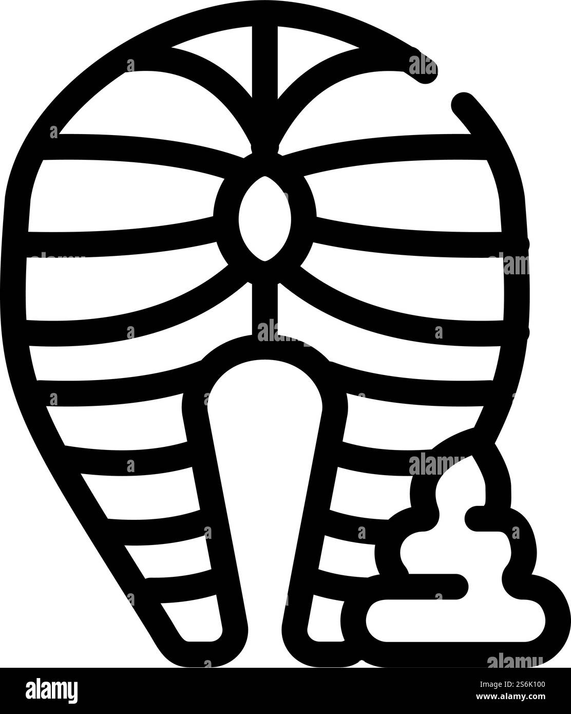 fish meal with wasabi line icon vector. fish meal with wasabi sign ...