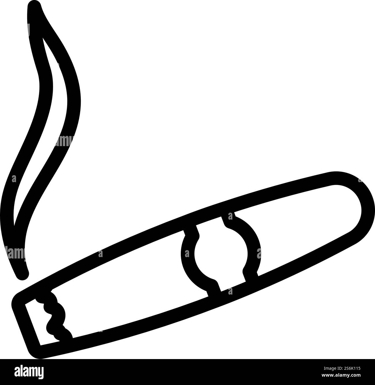Cigar Icon. Editable Bold Outline Design. Vector Illustration Stock ...