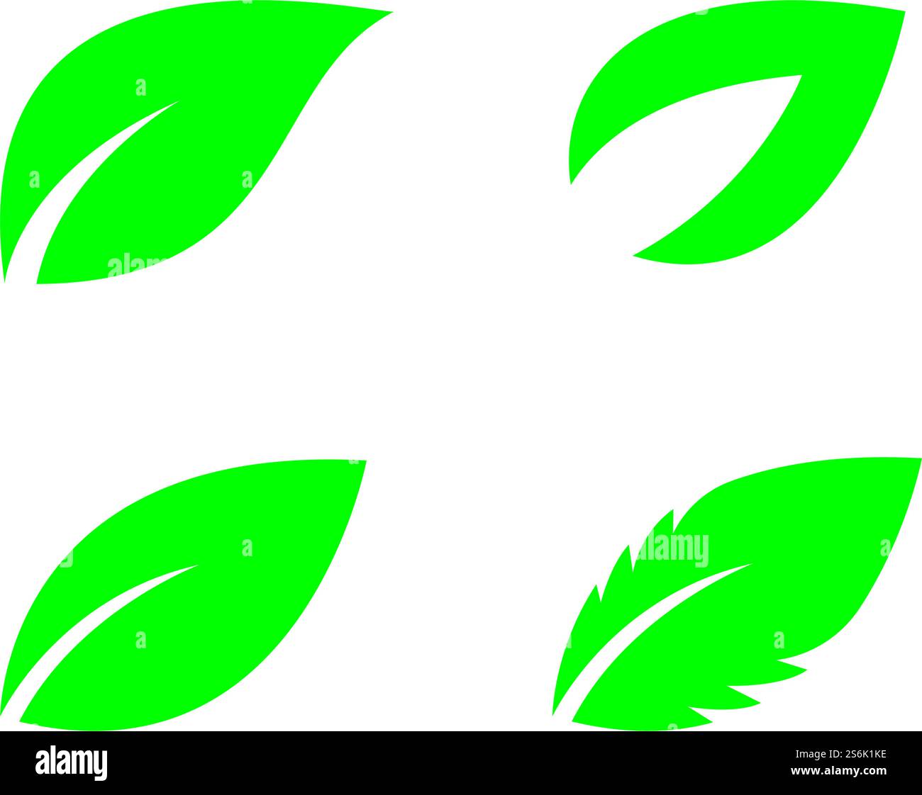 illustration of Green leaf logo design Stock Vector Image & Art - Alamy