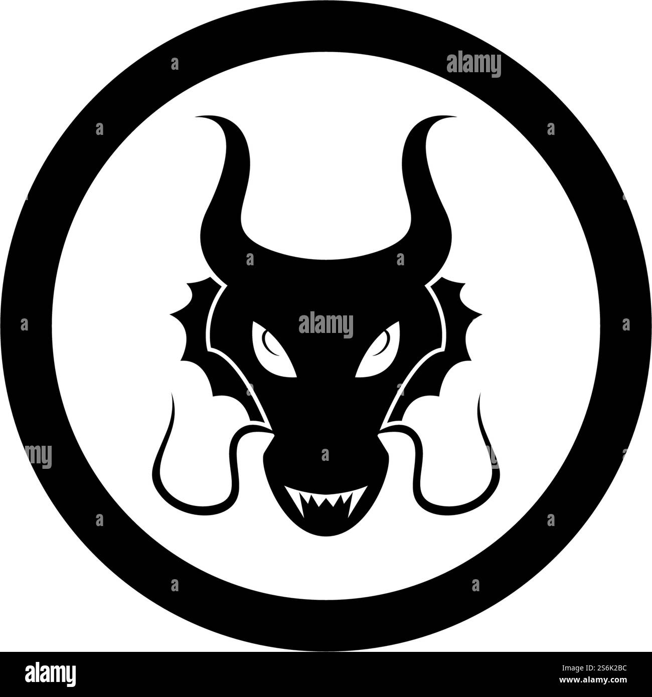 traditional hand drawn asian dragon head in red. Evil eyes, china, japan,  yakuza tattoo template. vectors Stock Vector | Adobe Stock, image size:1300x1390