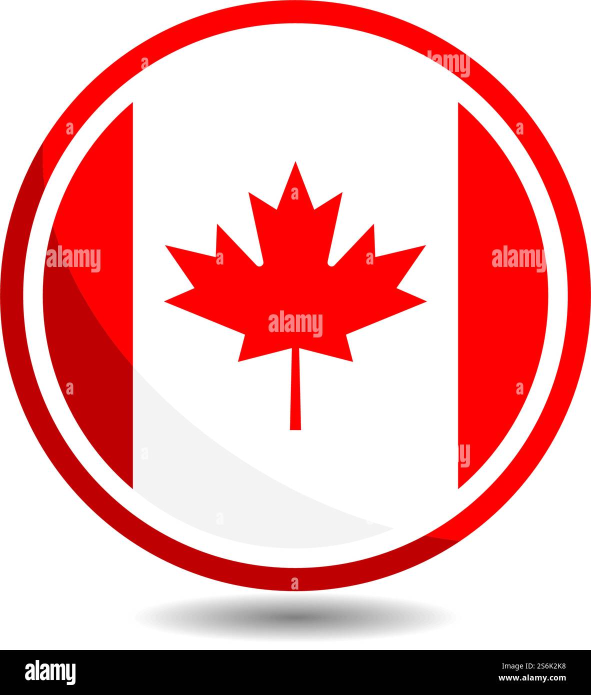 Canada flag flat design vector Stock Vector Image & Art - Alamy