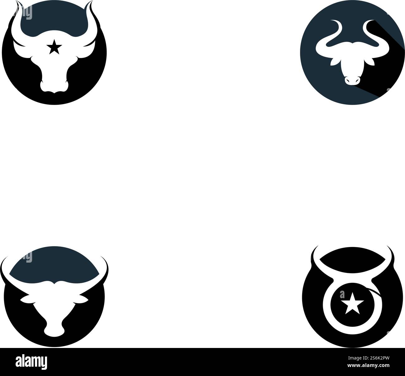 Bull Taurus Logo Template Stock Vector