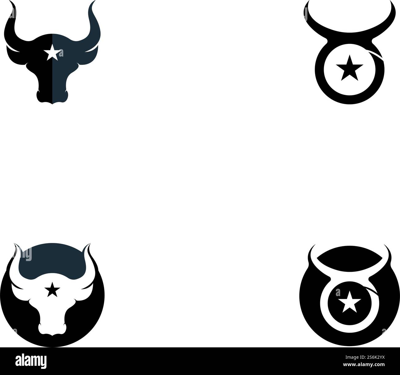 Bull Taurus Logo Template Stock Vector