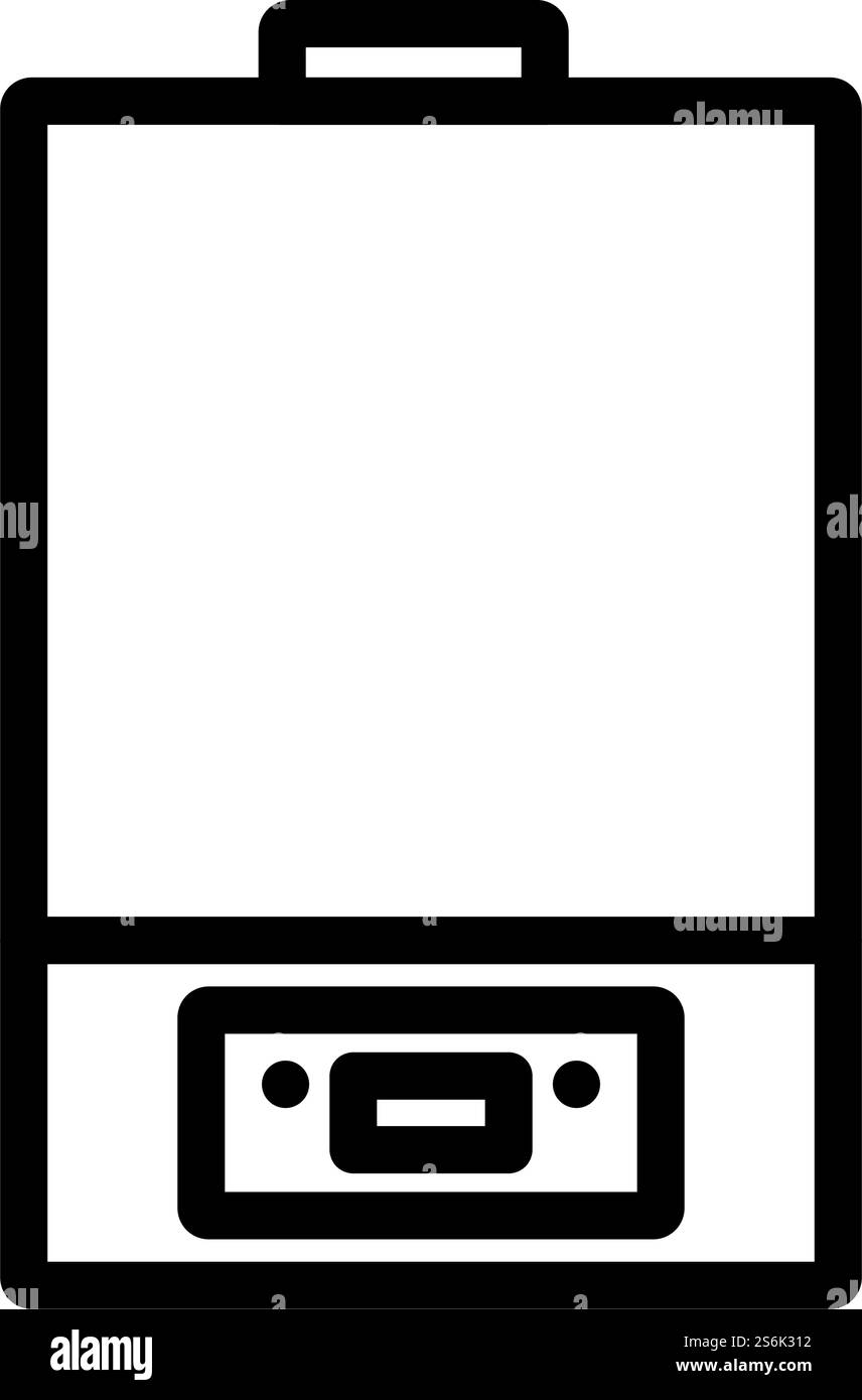 Gas Boiler Icon. Bold outline design with editable stroke width. Vector ...