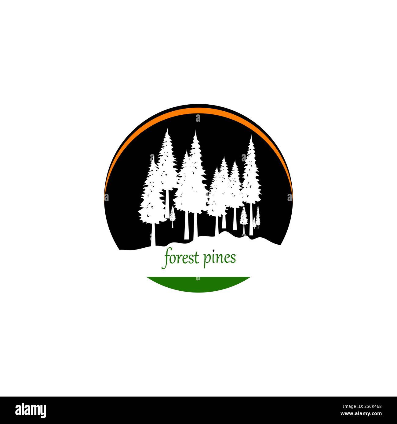 pine evergreen fir hemlock spruce conifer cedar Christmas tree Logo ...