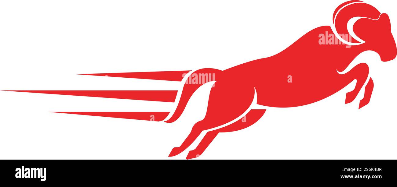 Rams head logo design icon Stock Vector