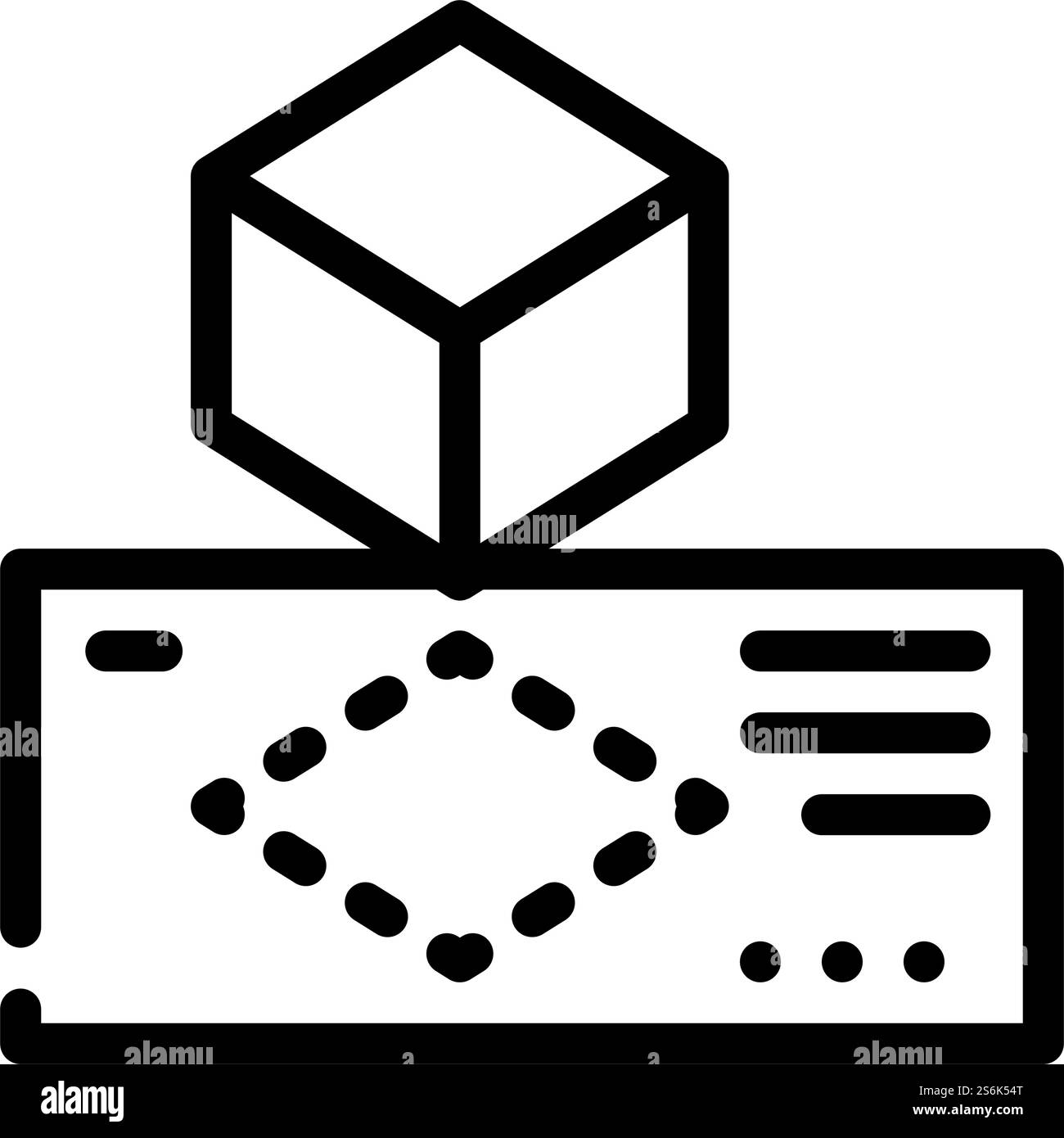 creating templates line icon vector. creating templates sign. isolated ...