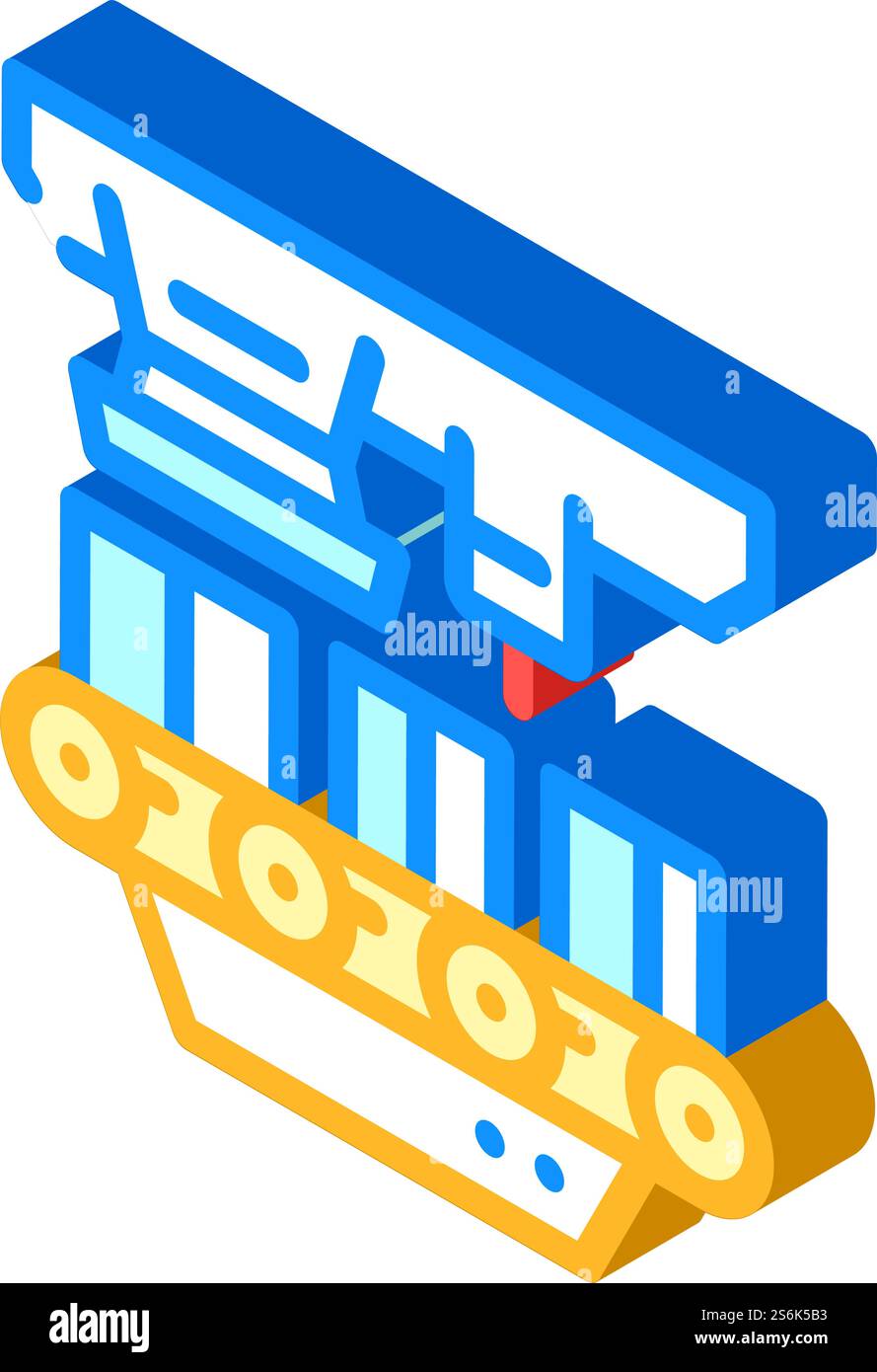 factory conveyor production isometric icon vector. factory conveyor ...