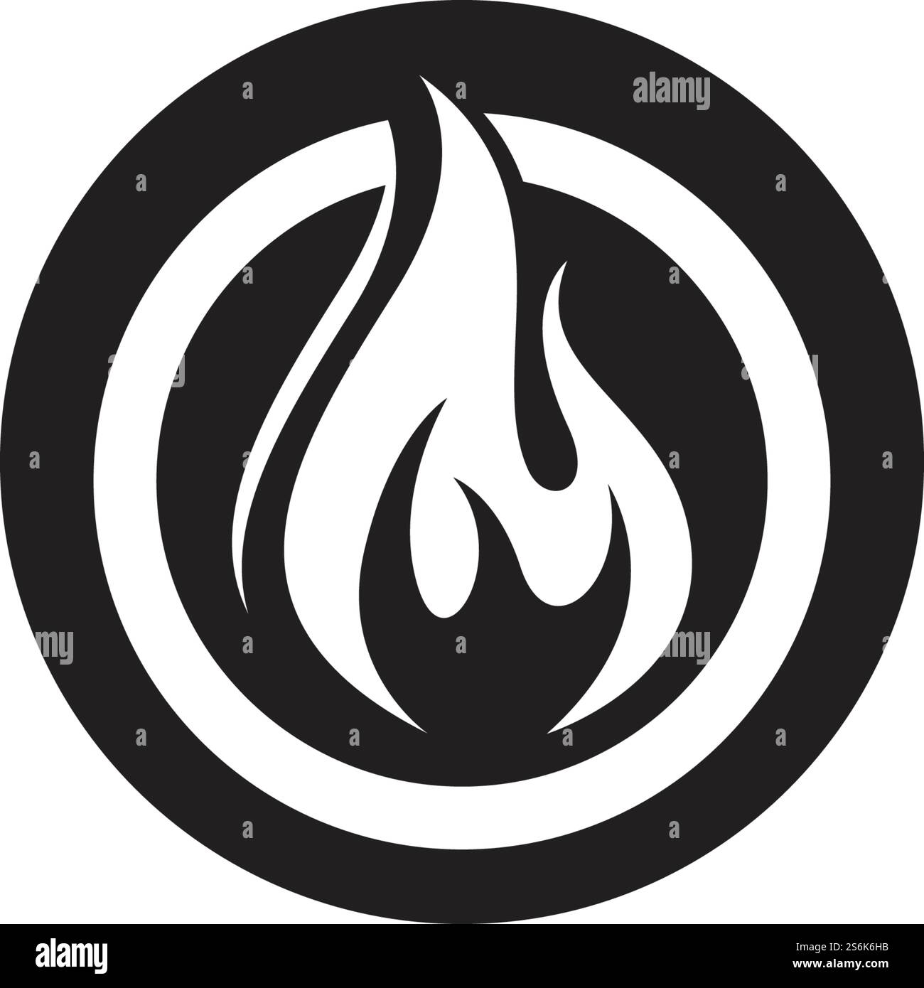 Fire black logo design vector Stock Vector Image & Art - Alamy