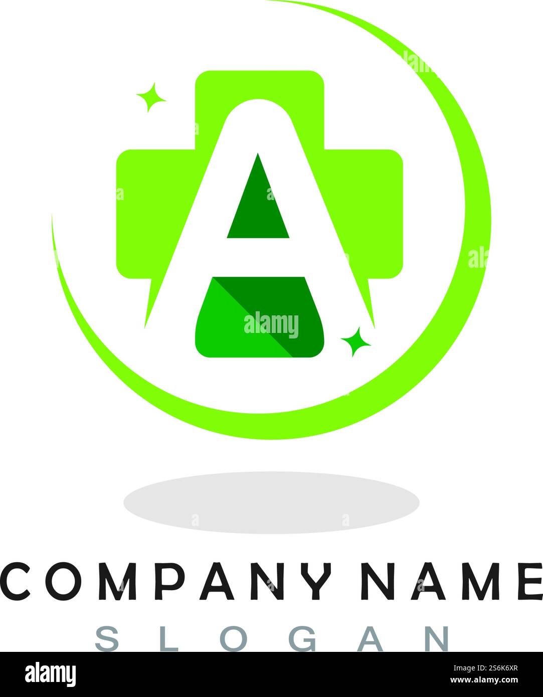 A Initial Letter cross medical logo vector template Stock Vector Image ...