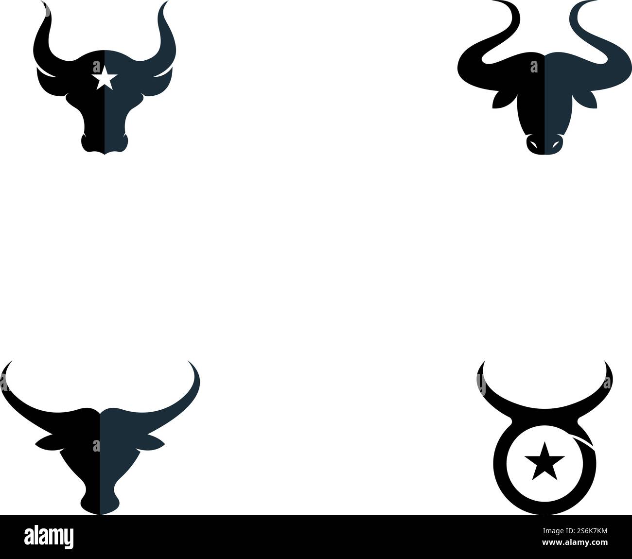 Bull Taurus Logo Template Stock Vector