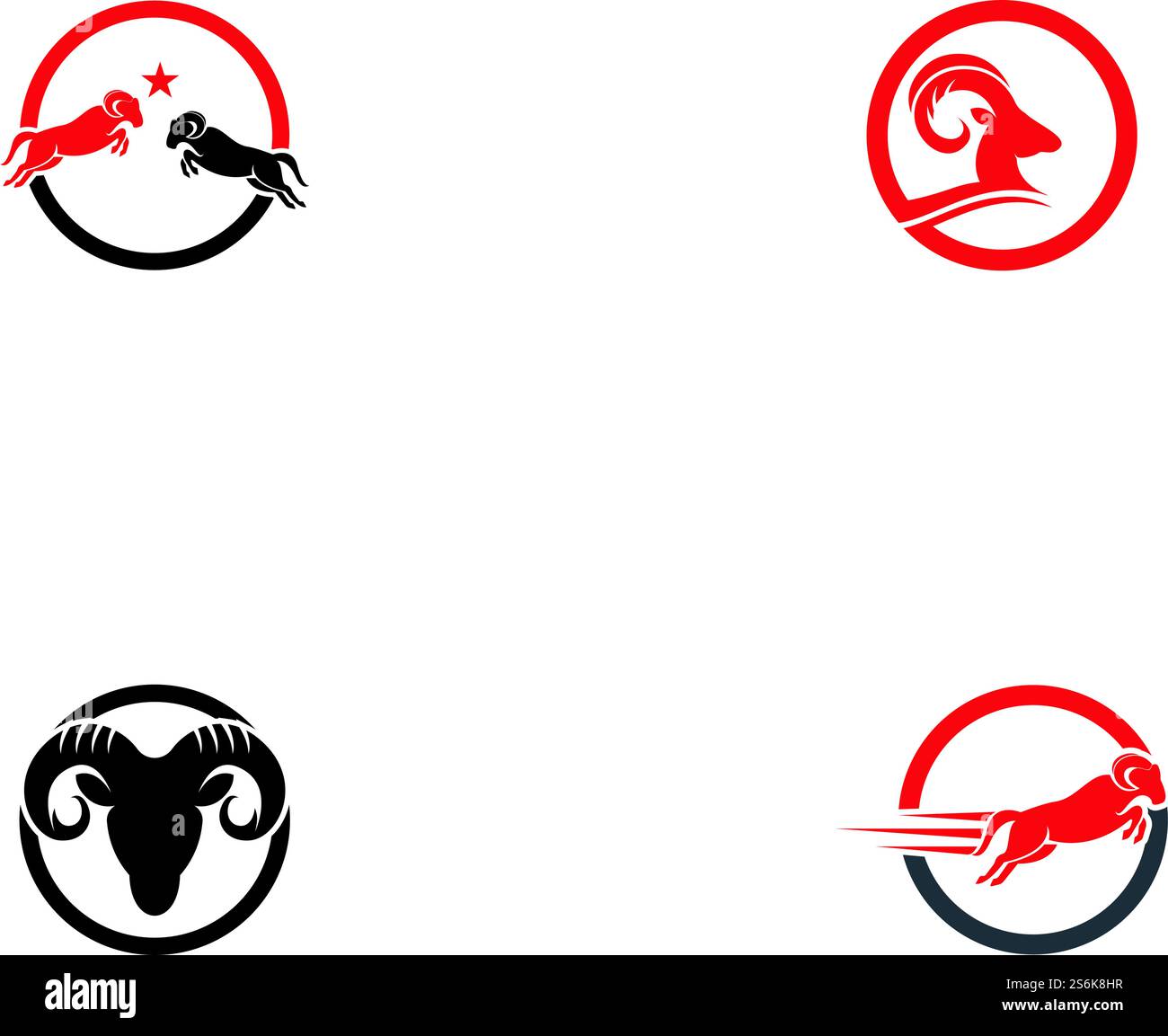 Rams head logo design icon Stock Vector