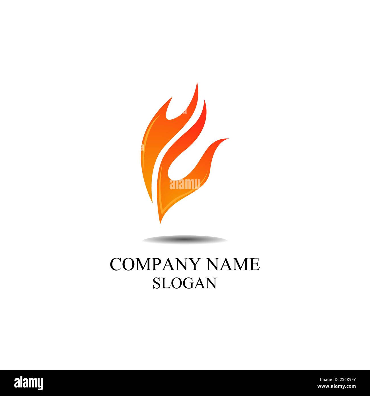 Fire flame Logo Template vector icon Oil, gas and energy logo concept ...