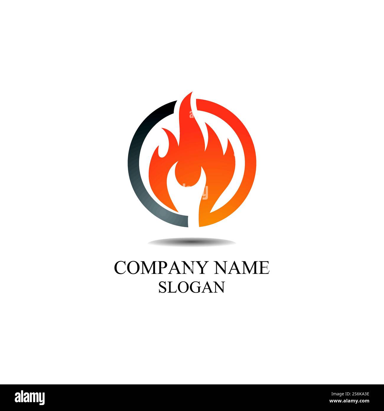 Fire flame Logo Template vector icon Oil, gas and energy logo concept ...
