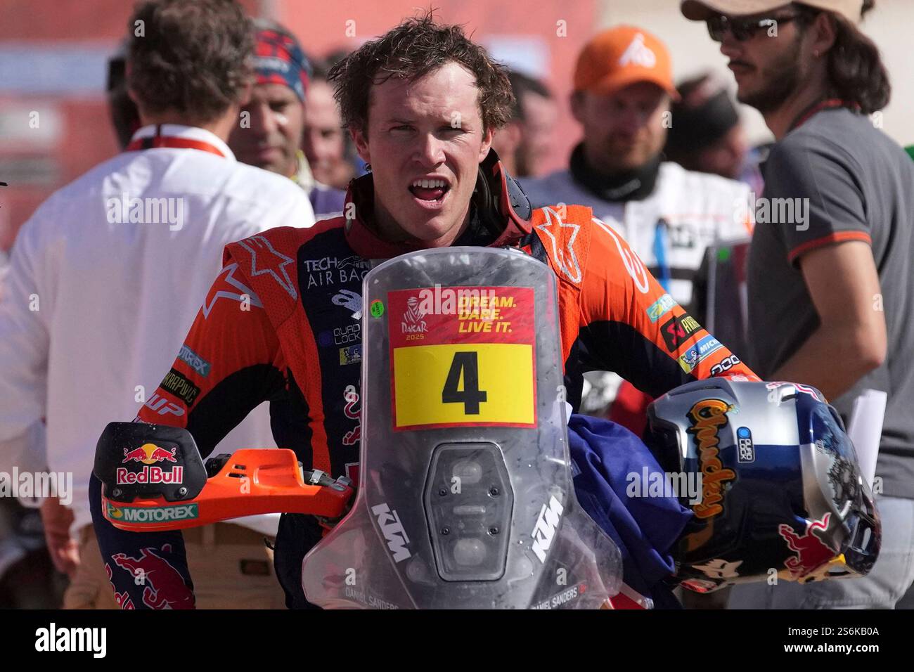 Sander Rider Rider Daniel Sanders of Australia arrives at the podium after winning ...