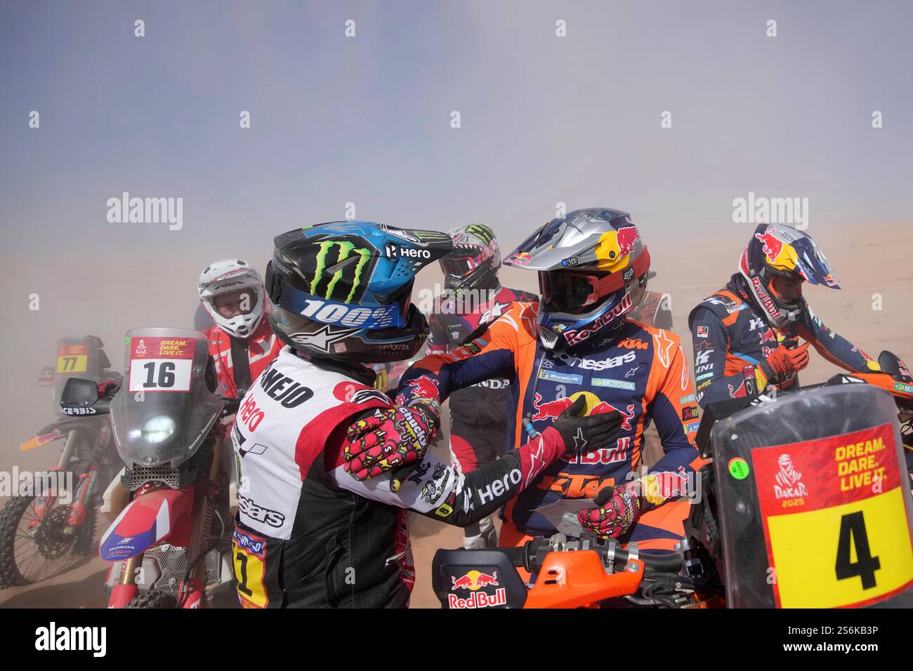 Sander Rider Rider Daniel Sanders of Australia, center, celebrates winning the Dakar ...