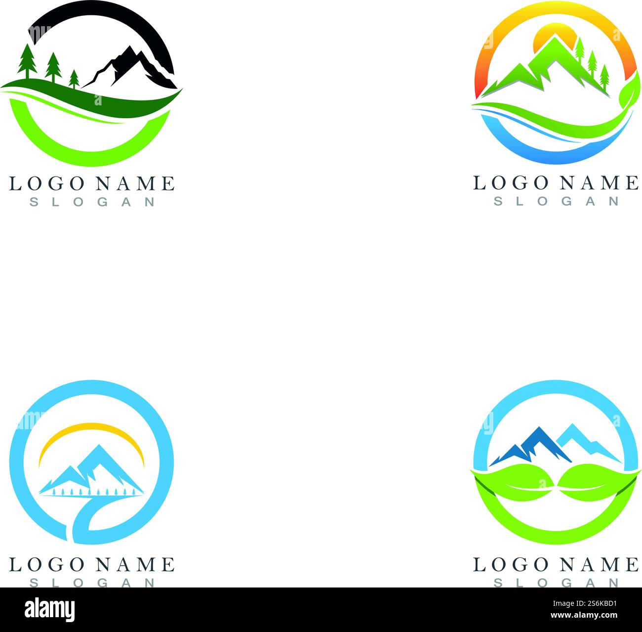 Nature mountain logo design template Stock Vector Image & Art - Alamy