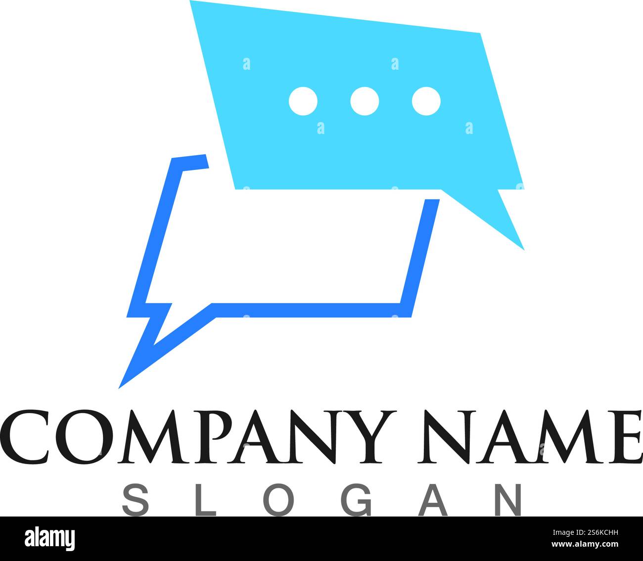 Bubble Chat Concept Logo Design Template Vector Stock Vector Image ...