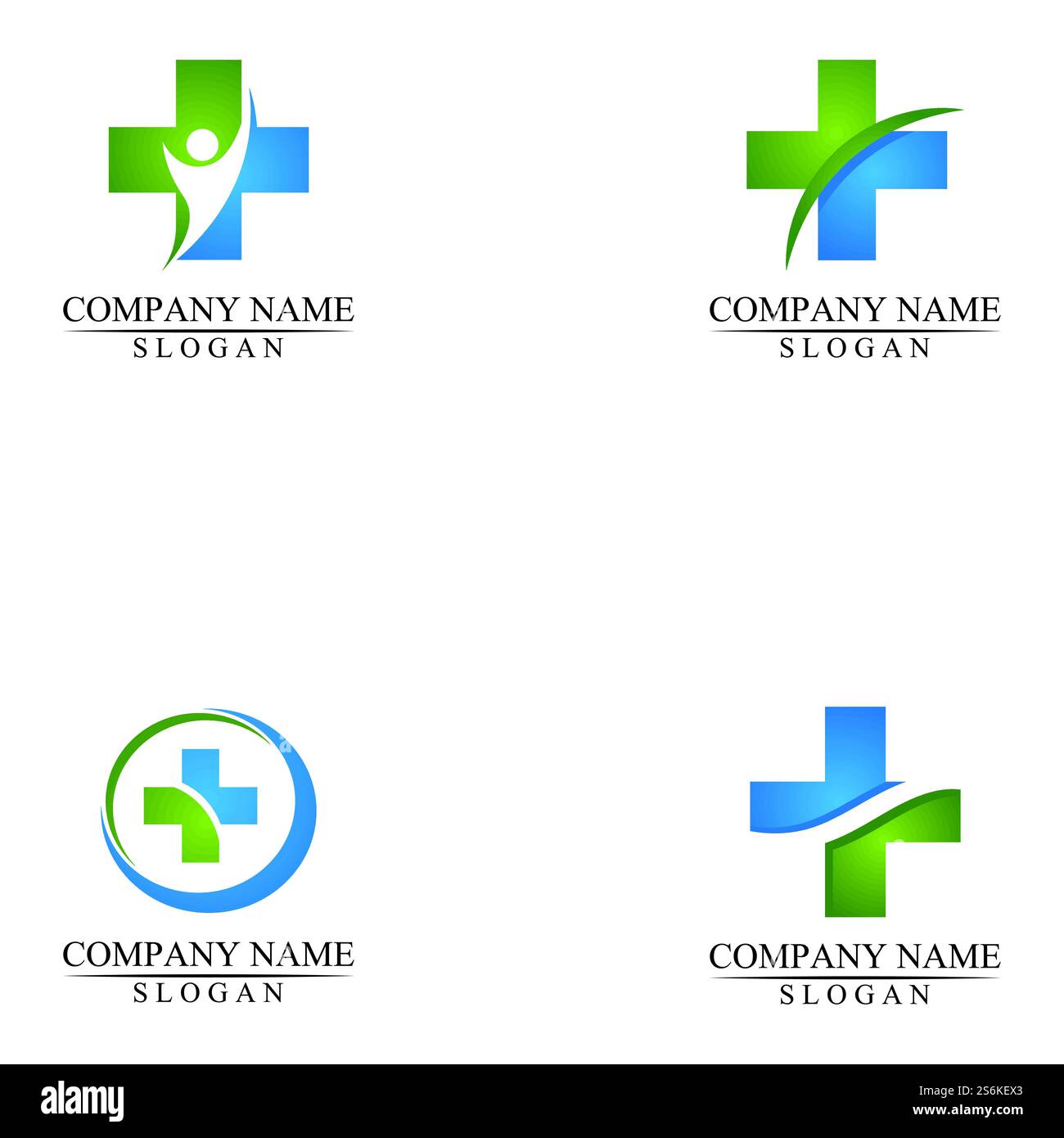 Medical Cross and Health Pharmacy Logo Design Template Stock Vector ...
