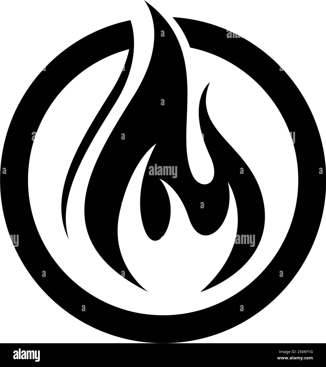 Fire black logo design vector Stock Vector Image & Art - Alamy