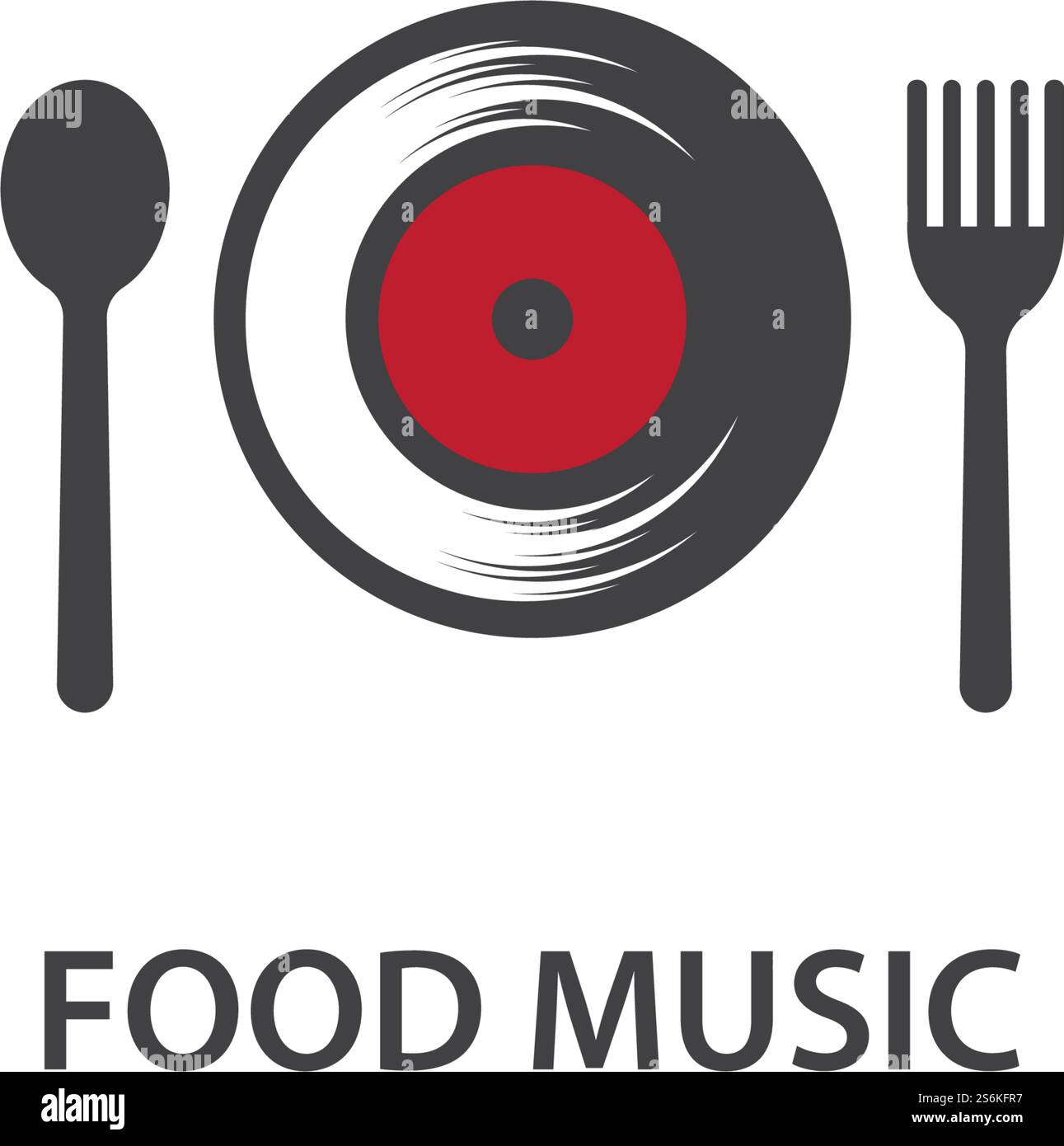 Music food illustration vector design Stock Vector