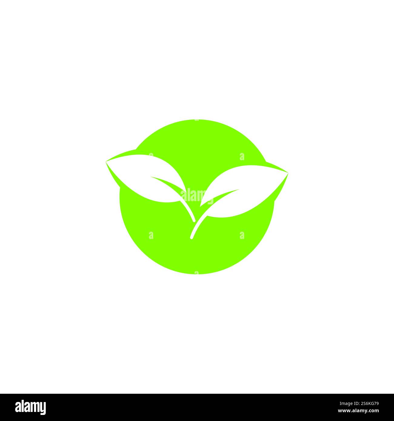 Eco icon green leaf vector illustration Stock Vector Image & Art - Alamy