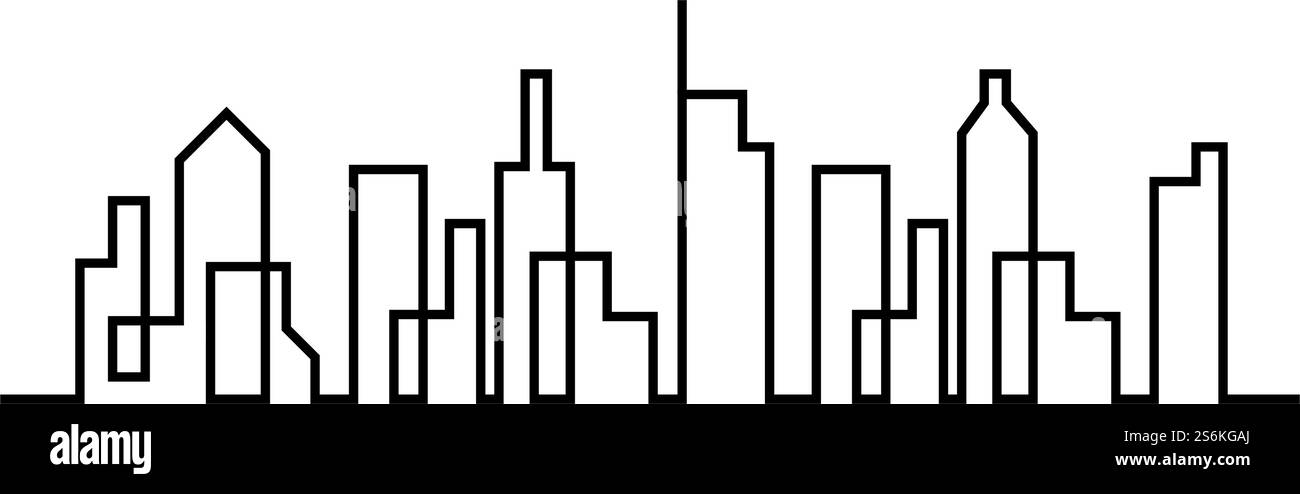 Modern City skyline vector illustration in flat design Stock Vector ...