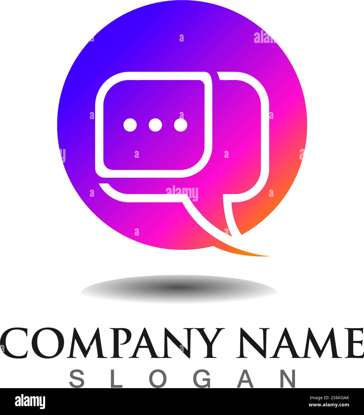 Bubble Chat Concept Logo Design Template Vector Stock Vector Image ...