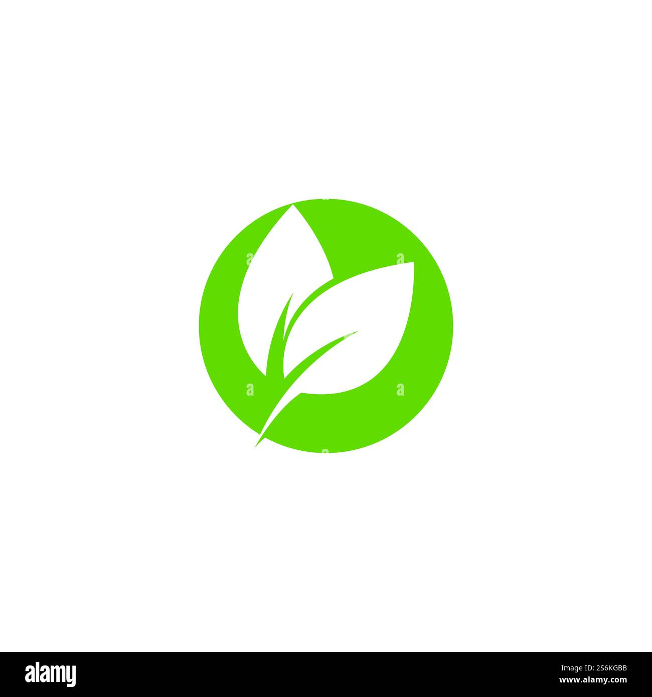 Eco icon green leaf vector illustration Stock Vector Image & Art - Alamy
