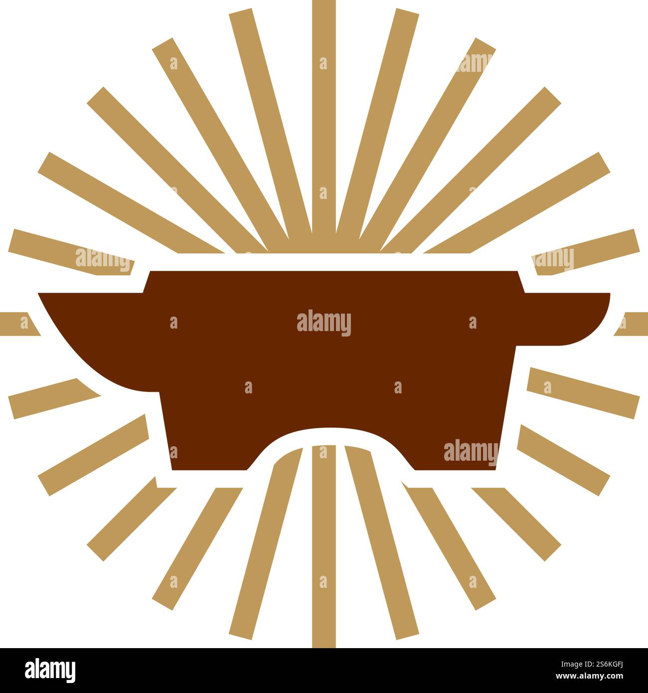 Blacksmith illustration logo vector flat design Stock Vector