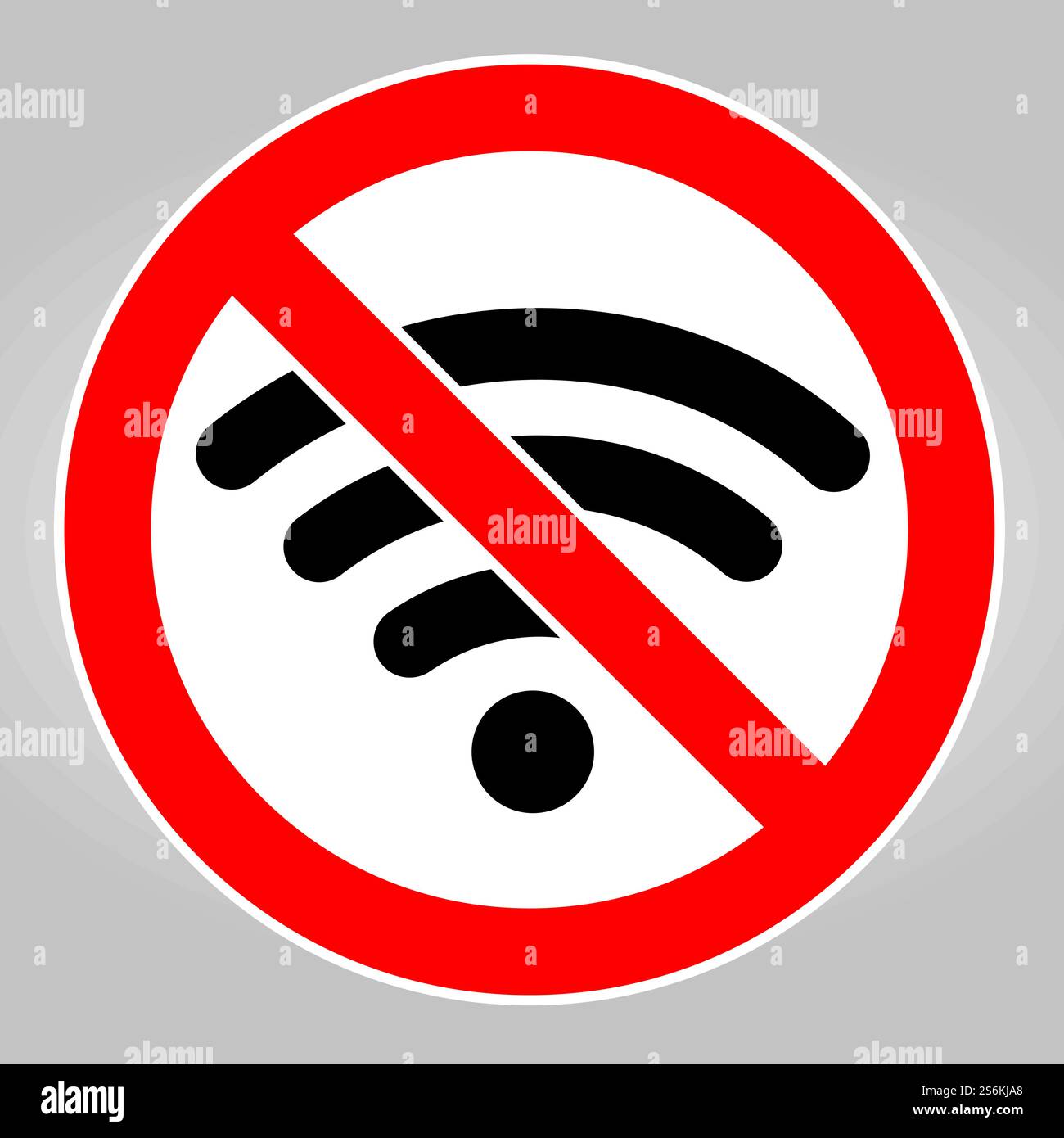 No Wifi Area Sing Isolate On White Background,Vector Illustration Stock Vector