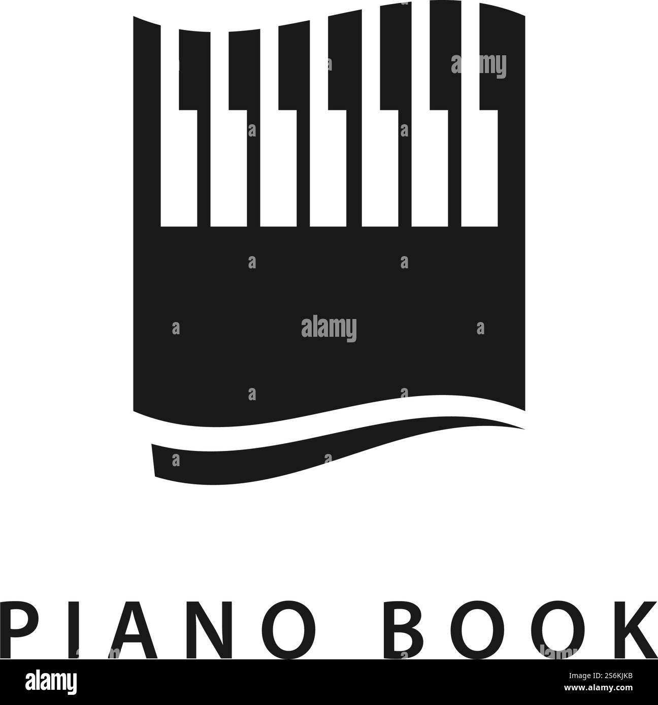 Piano vector ilustration flat design template Stock Vector