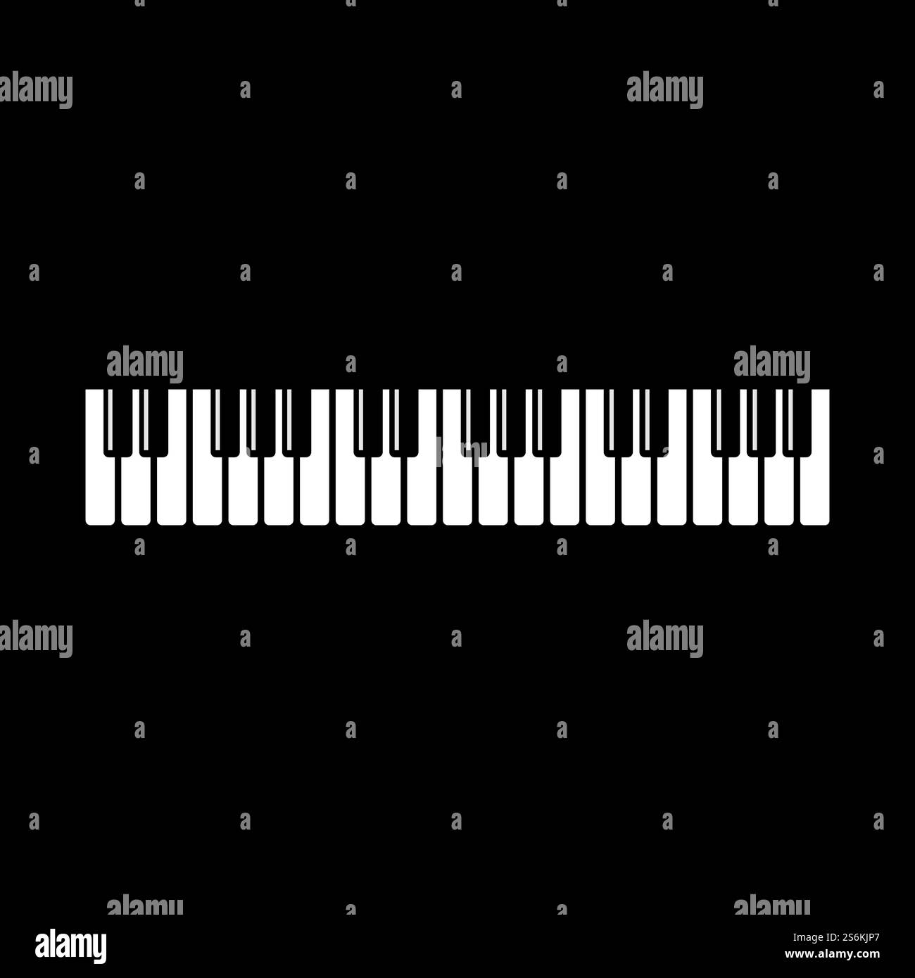 Piano vector ilustration flat design template Stock Vector