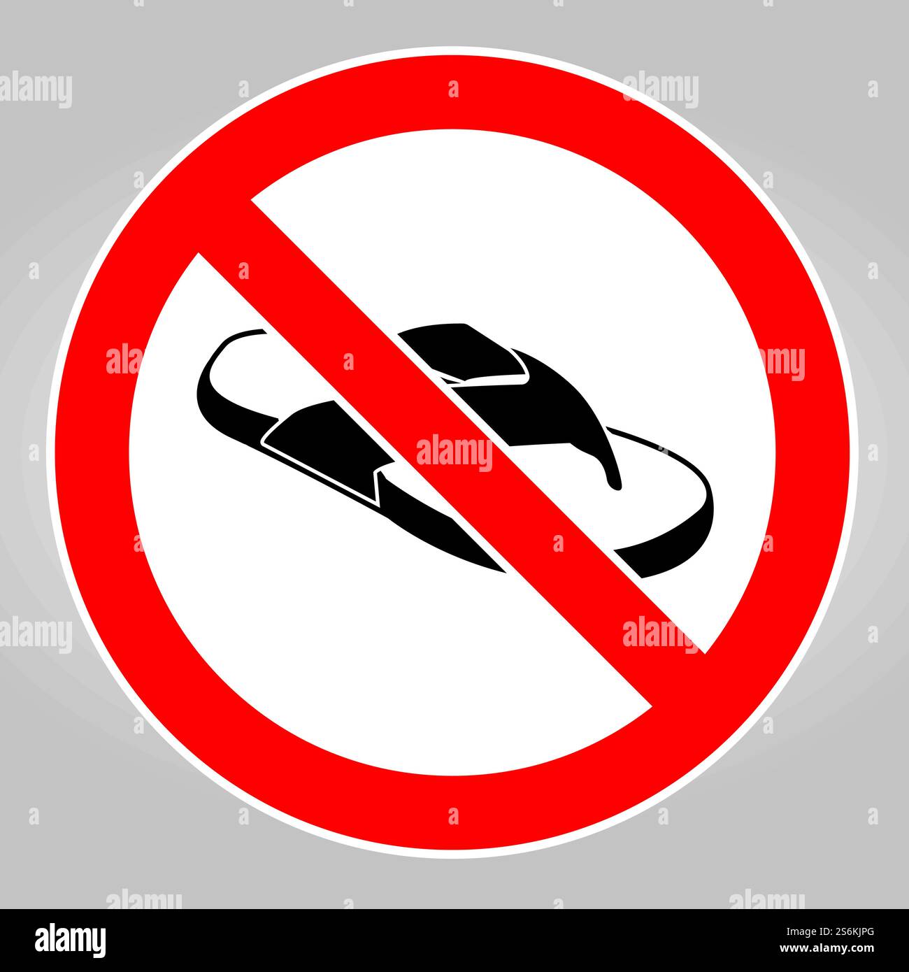 Do not No Open Toed Shoes Stock Vector