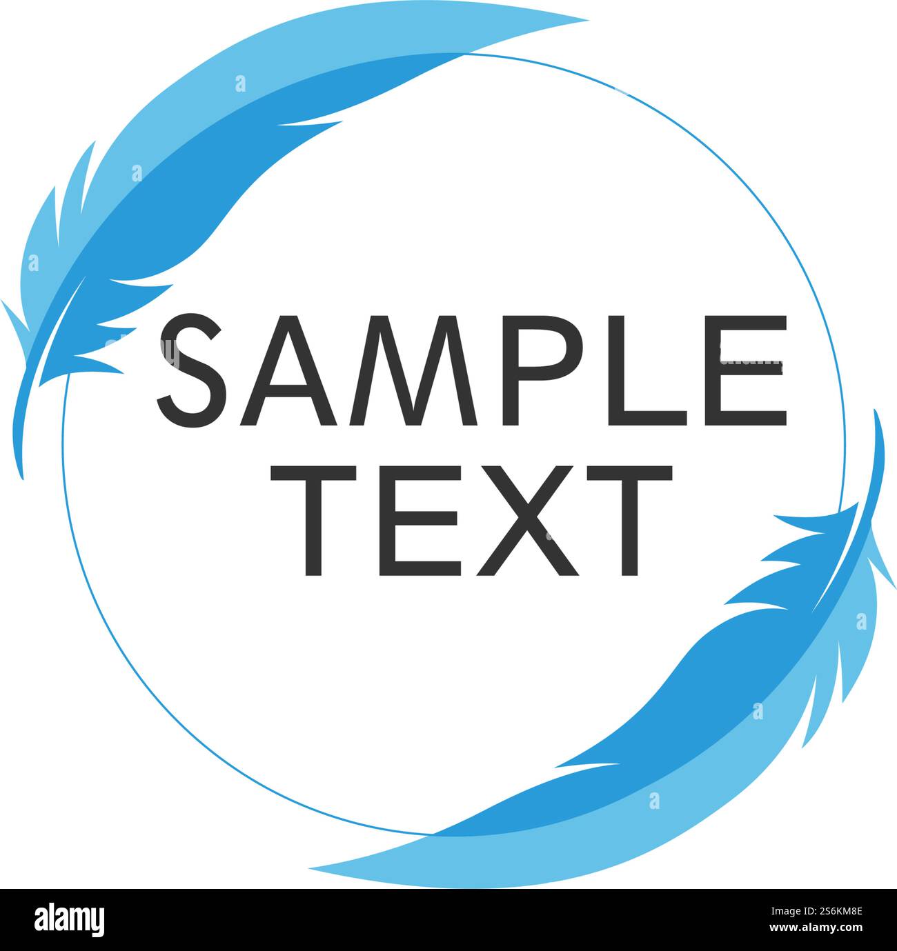 Feather ilustration logo vector template Stock Vector
