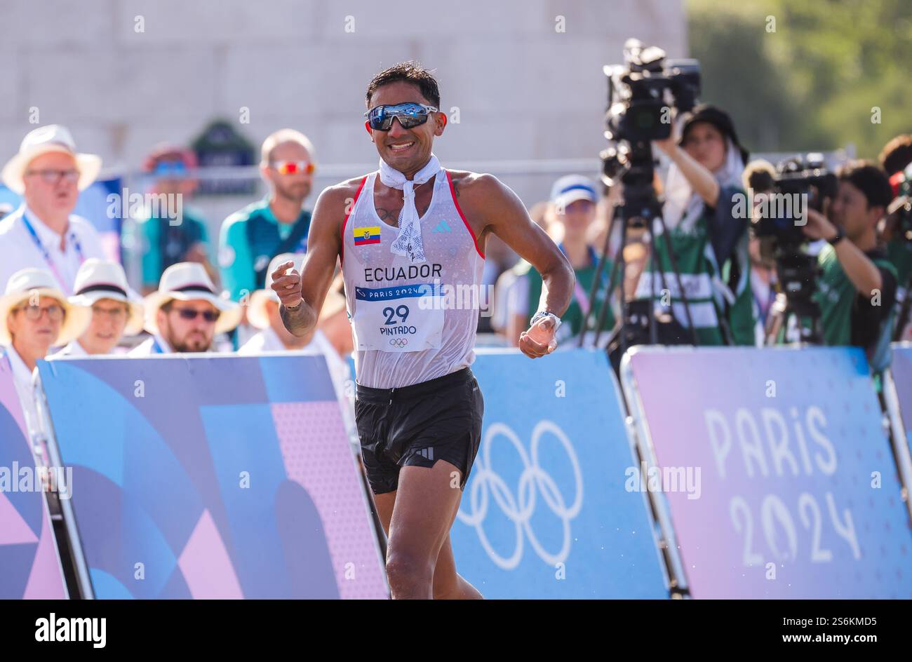 Daniel Pintado winning 20 Kilometer Race Walk at the Paris 2024 Olympic ...
