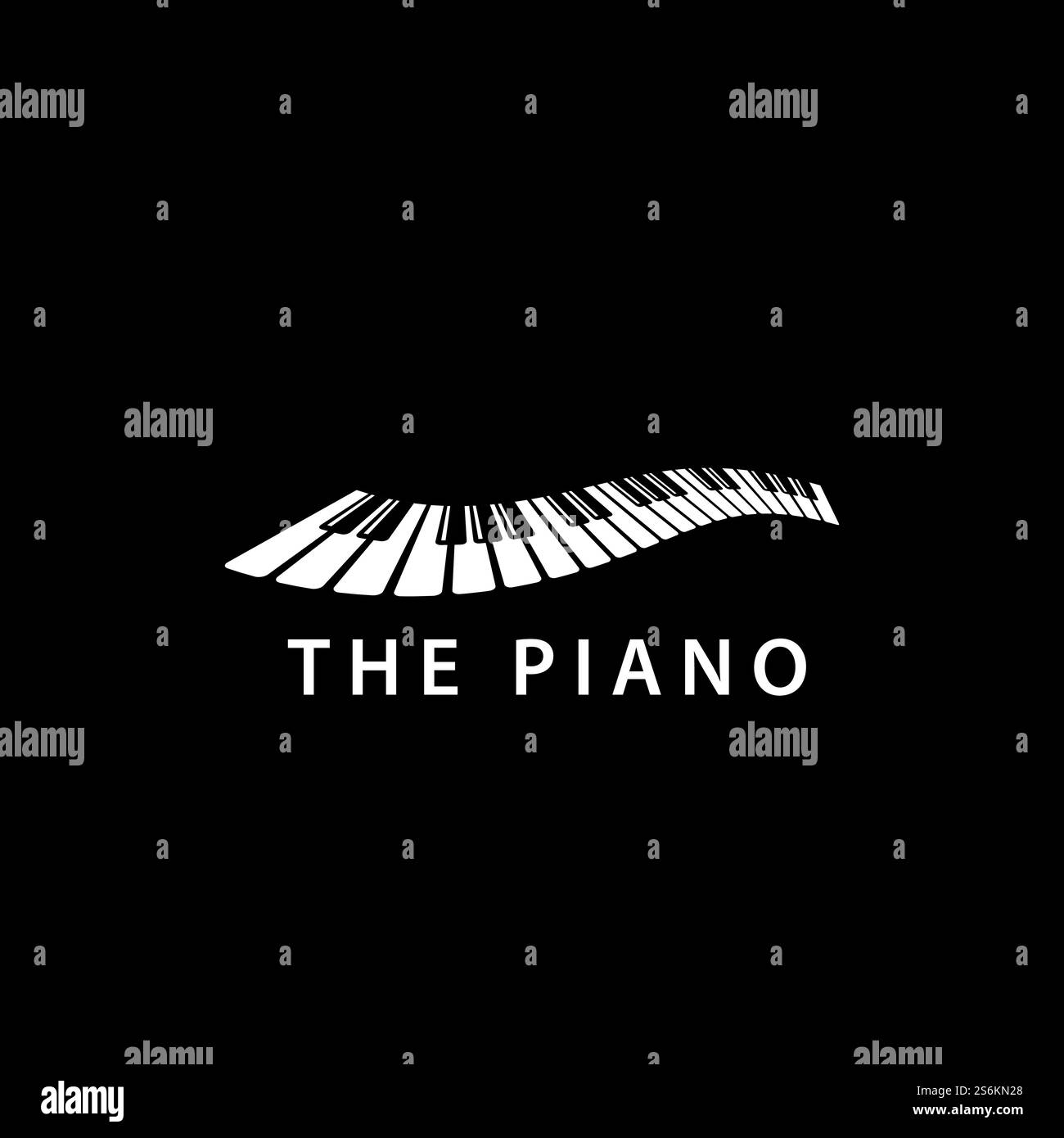 Piano vector ilustration flat design template Stock Vector