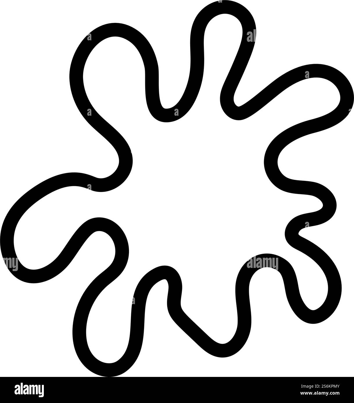 Paint Blot Icon. Bold outline design with editable stroke width. Vector ...