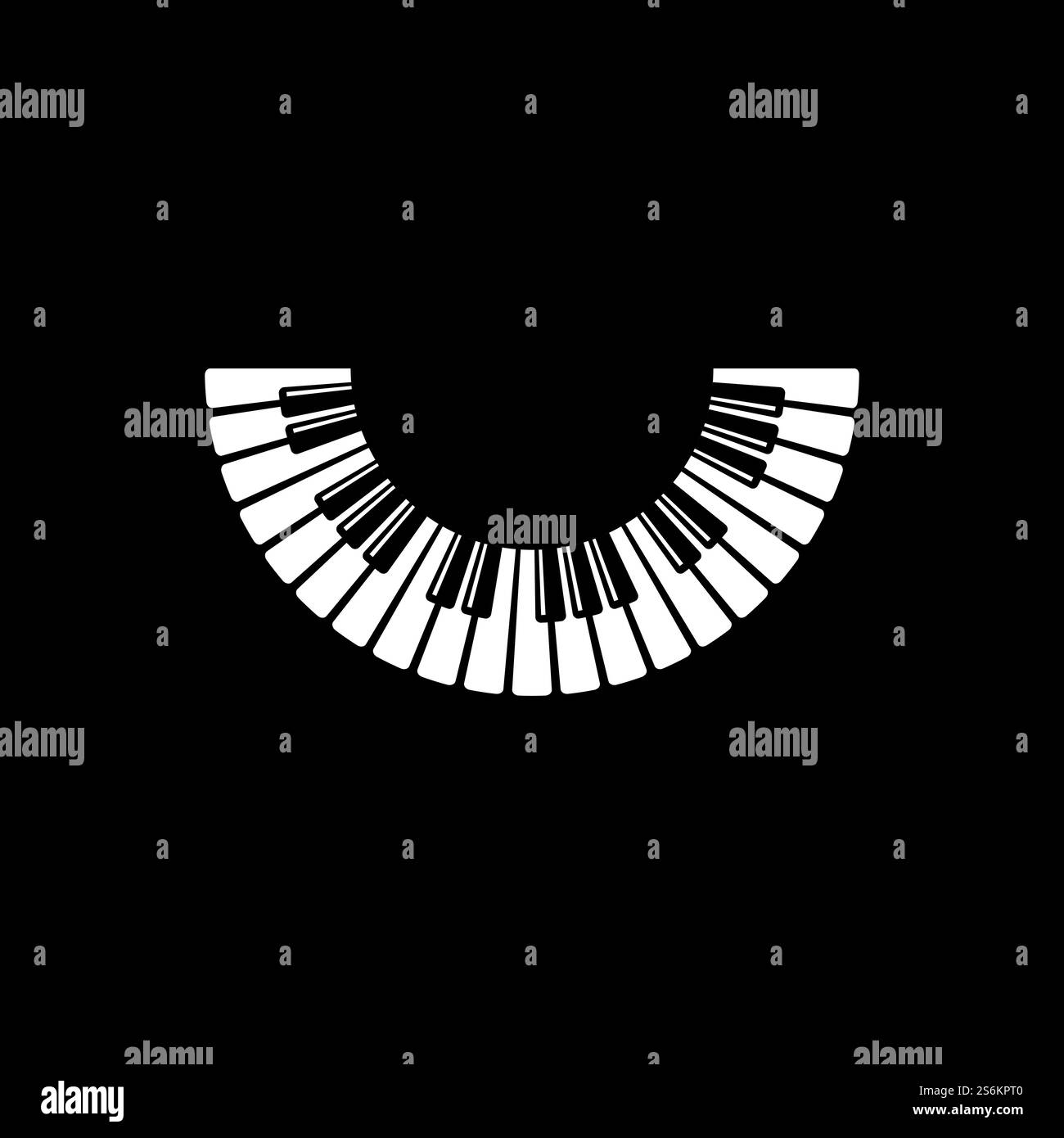 Piano vector ilustration flat design template Stock Vector