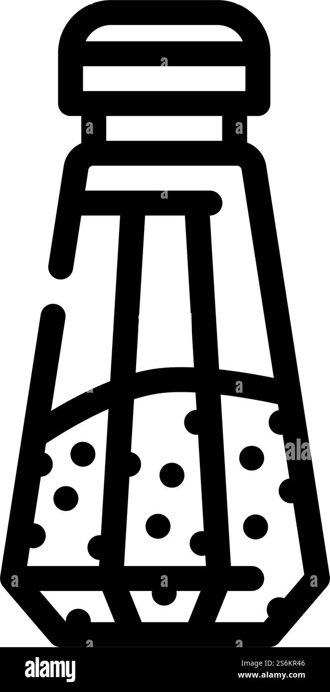 salt in salt shaker line icon vector. salt in salt shaker sign ...