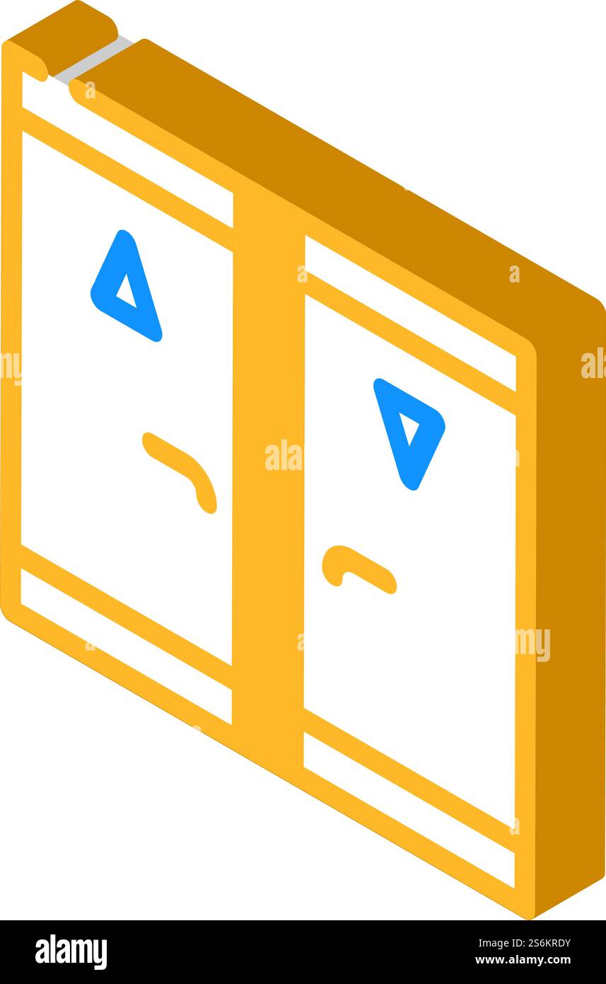 toilet room isometric icon vector. toilet room sign. isolated symbol ...