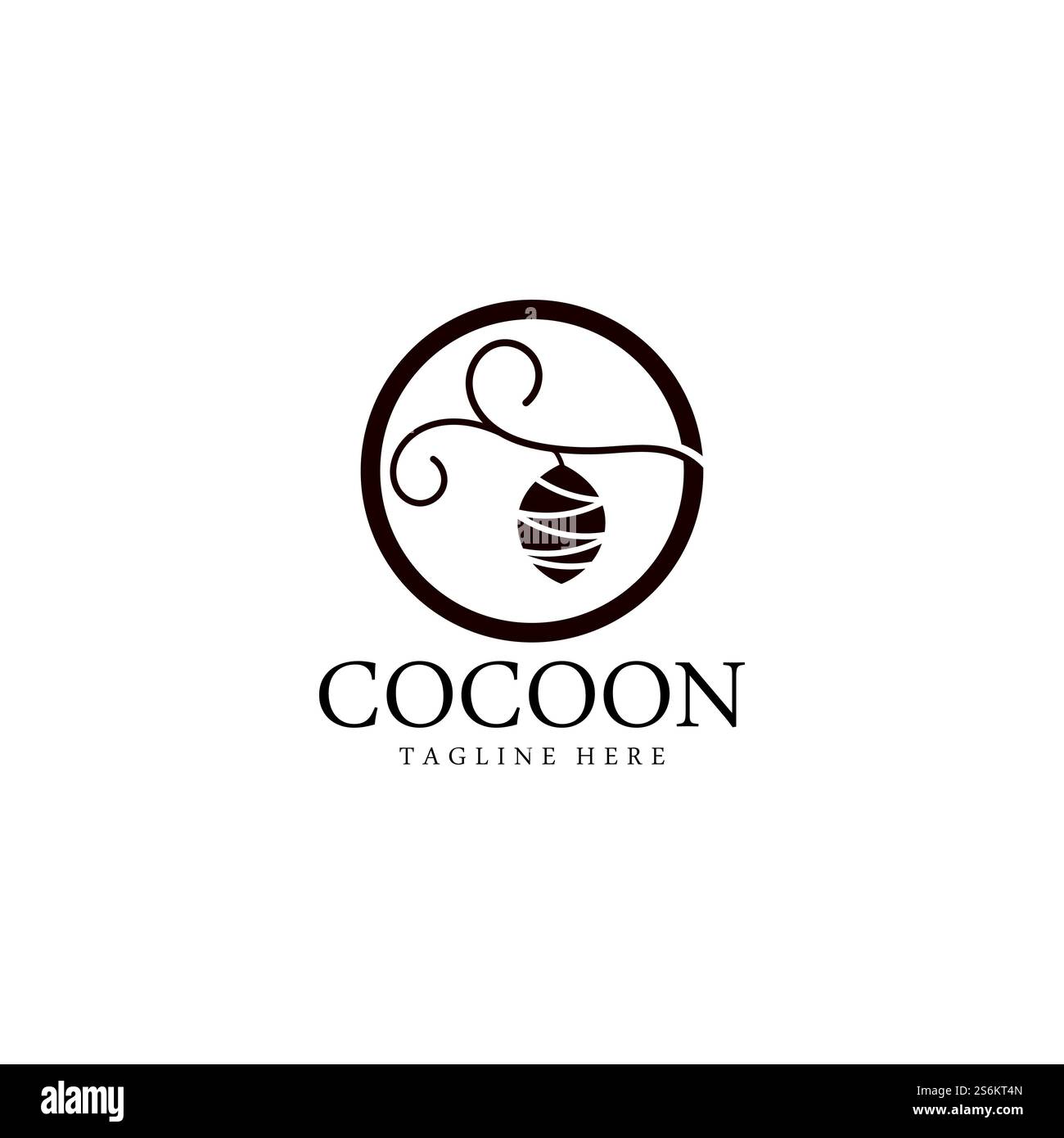 Cocoon logo template vector icon and symbol Stock Vector