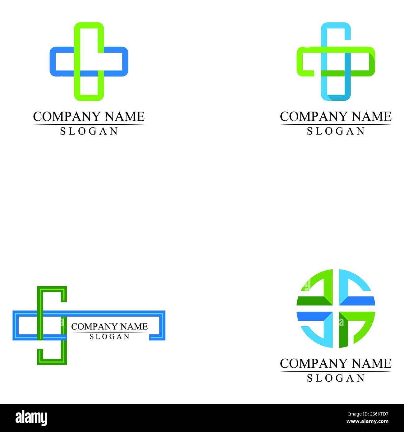 Medical Cross and Health Pharmacy Logo Design Template Stock Vector ...