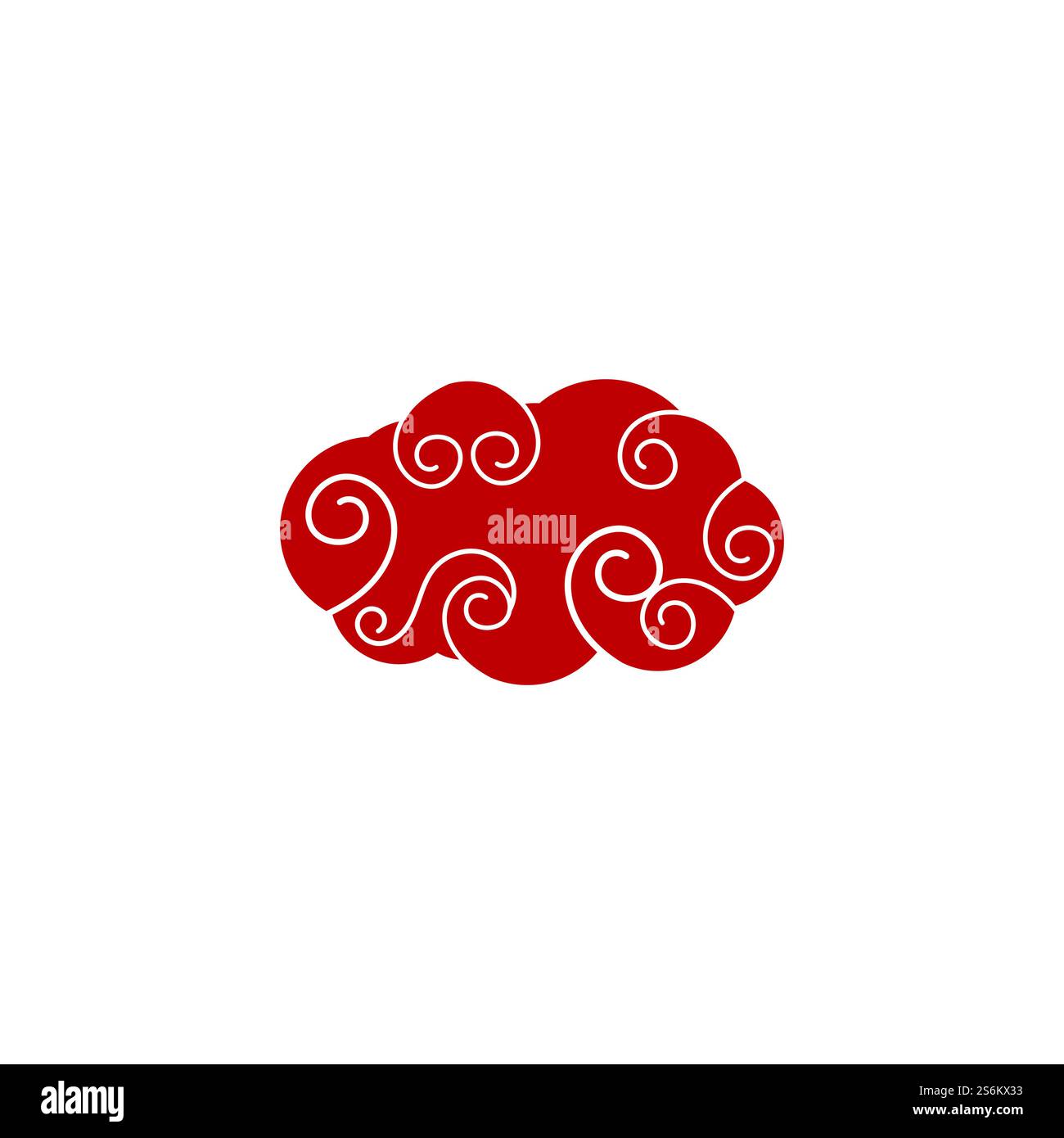 chinese clouds logo vector illustration template Stock Vector