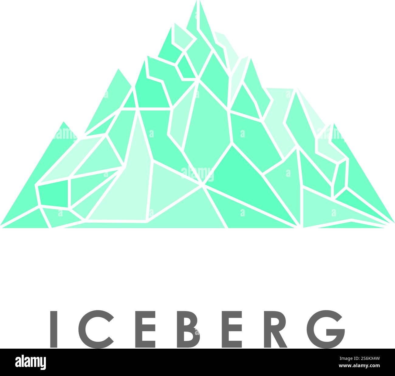 Iceberg illustration logo vector design Stock Vector