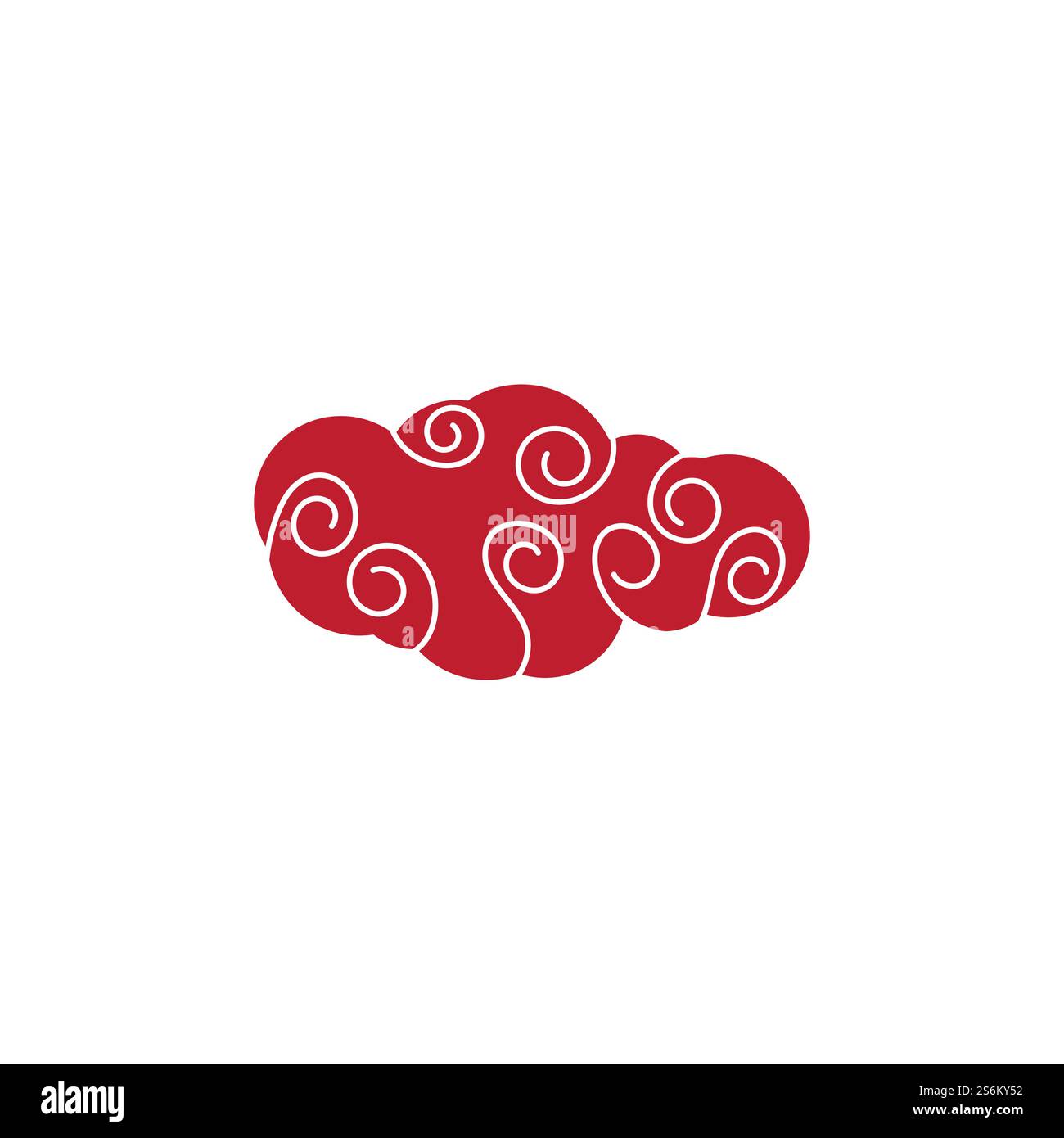 chinese clouds logo vector illustration template Stock Vector
