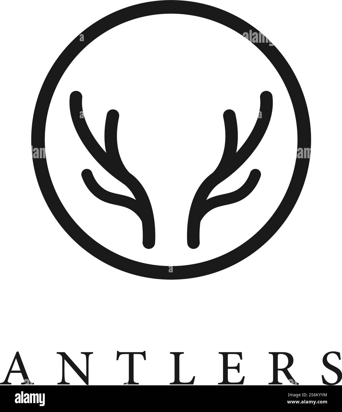 Deer antler ilustration logo vector template Stock Vector Image & Art ...