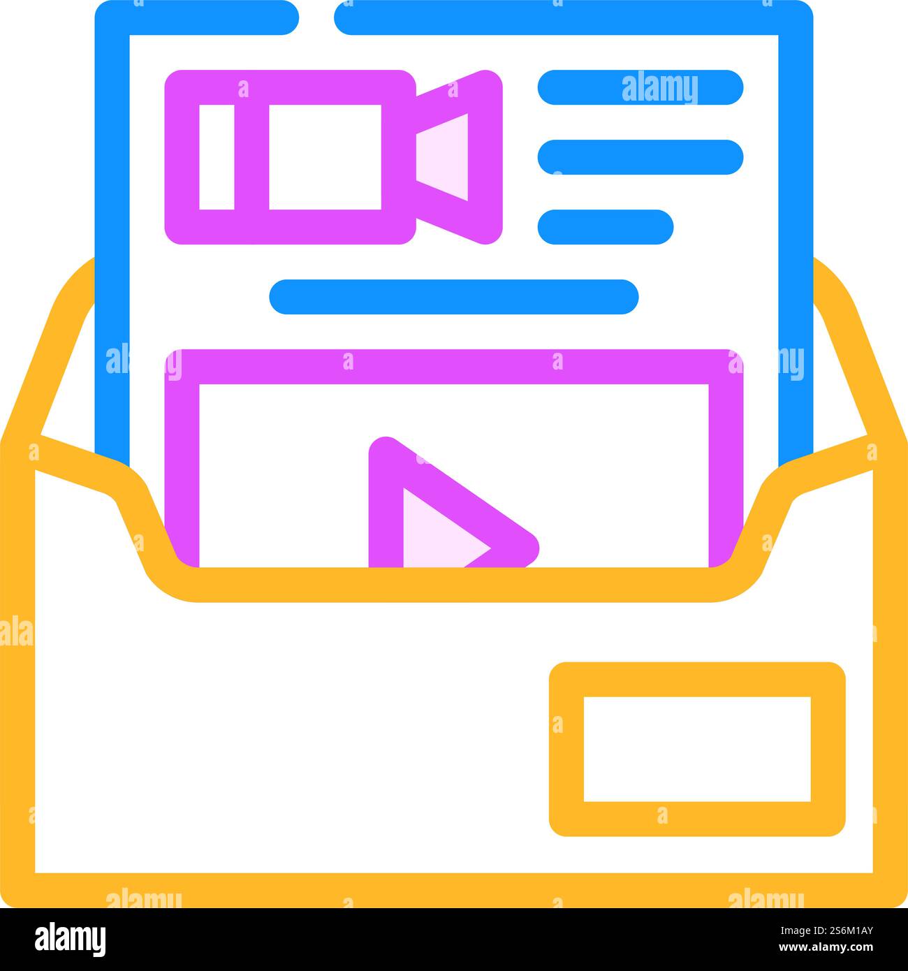 invitation for video conference color icon vector. invitation for video ...